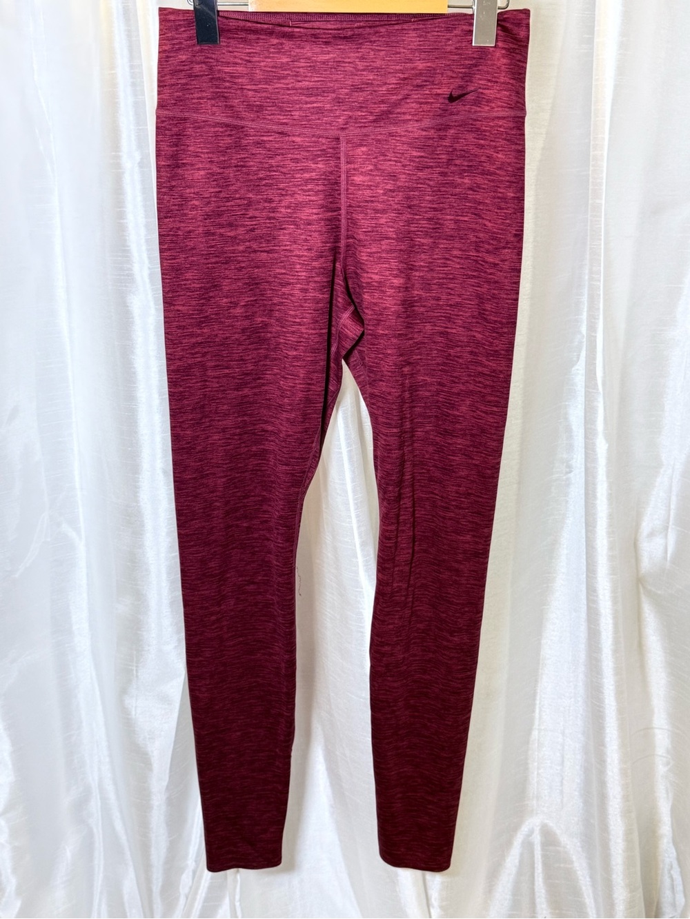 Nike Burgundy Heather Women's Athletic Leggings
